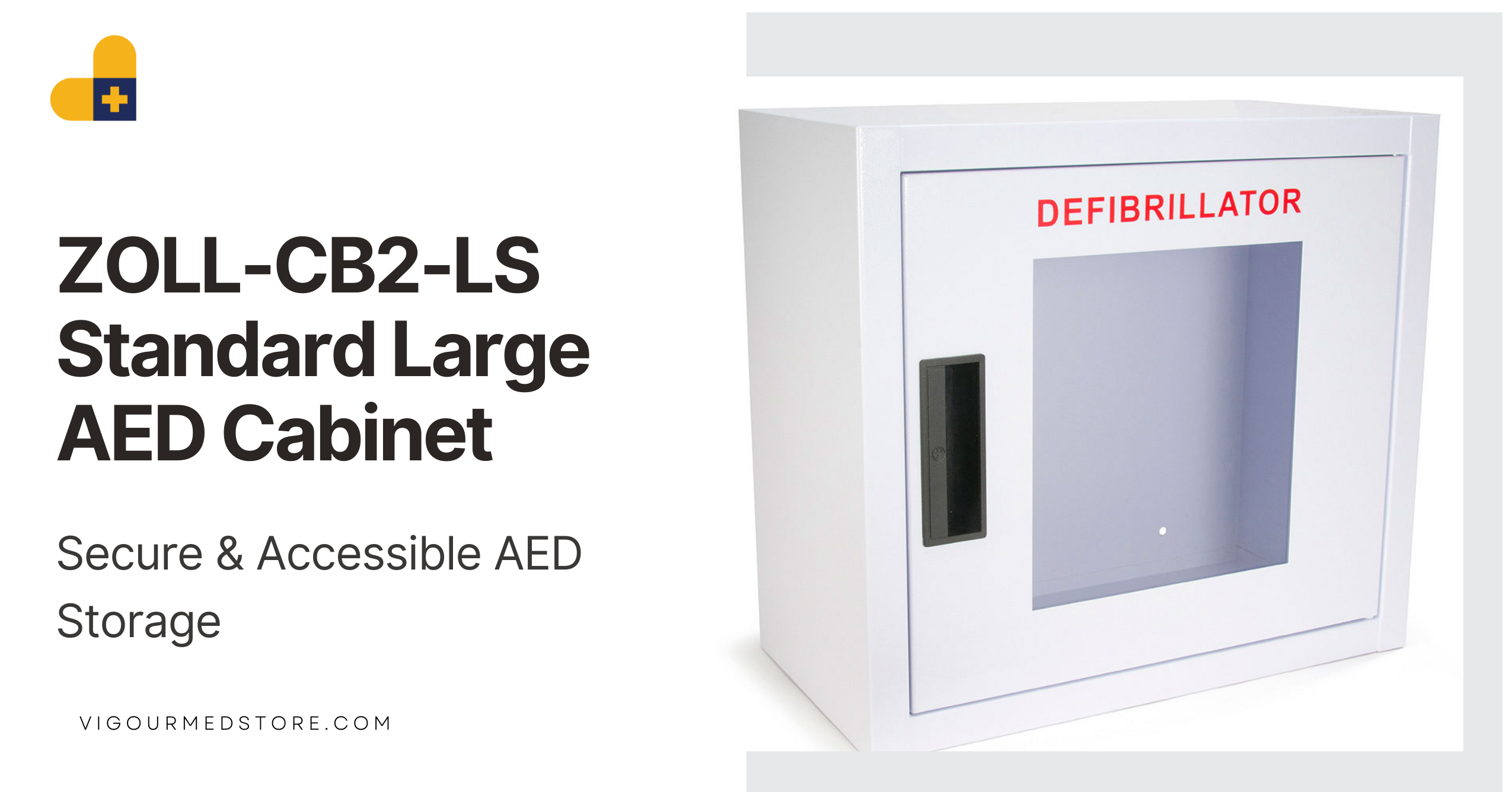 ZOLL-CB2-LS Standard Large AED Cabinet with Alarm & Strobe: Secure & Accessible AED Storage