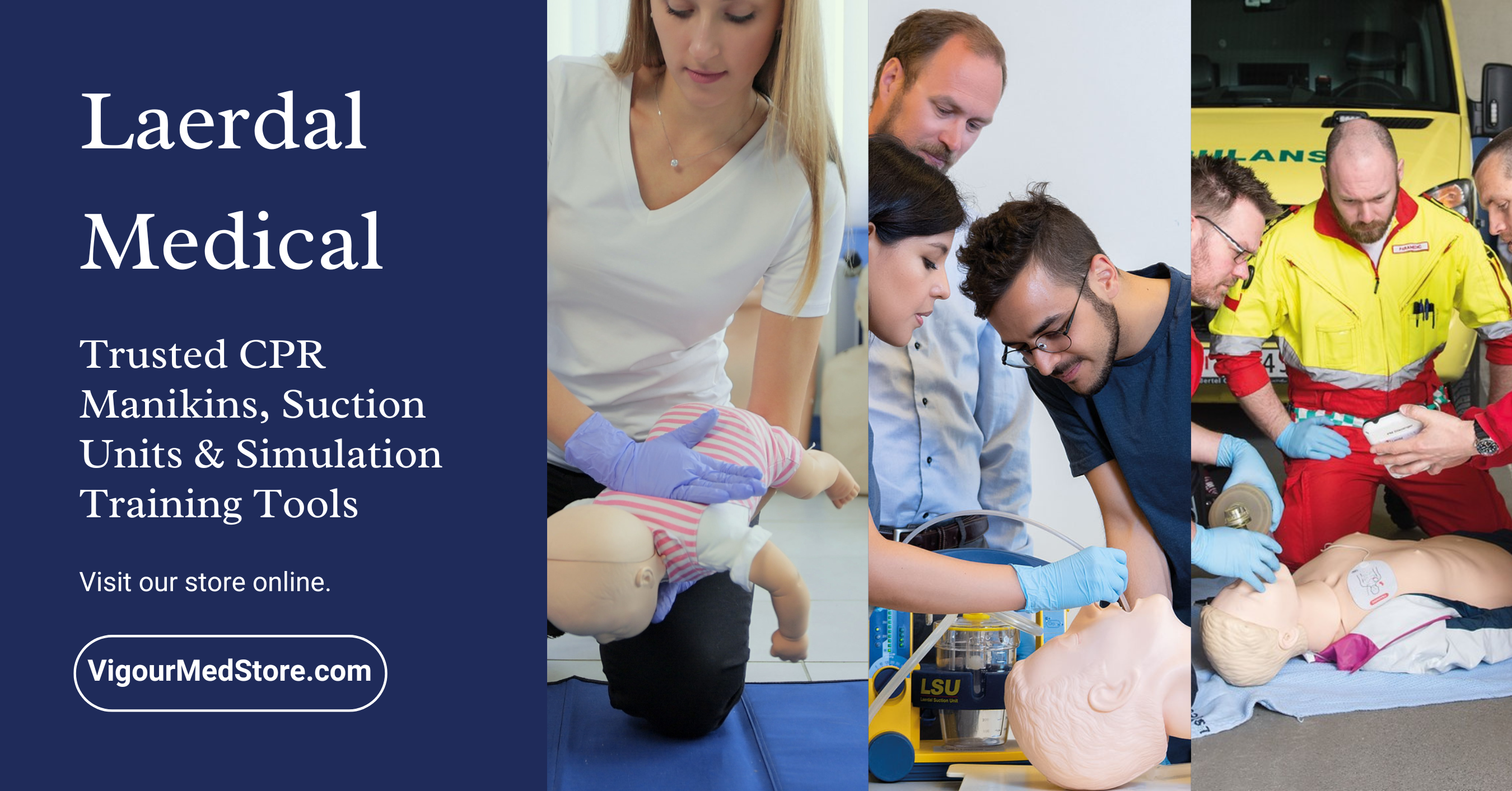 Trusted CPR Manikins, Suction Units & Simulation Training Tools