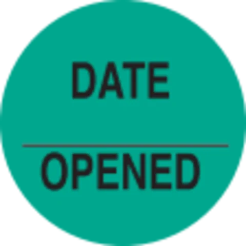 Marketlab-0321 Reagent Labels, Date Opened Label • Fluorescent Green, 1000/pk