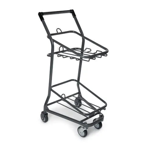 Marketlab-0989 EZ-Cart Double Basket Cart, 1/ea