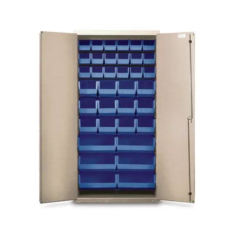 Marketlab Solid Door Storage Cabinet with Bins