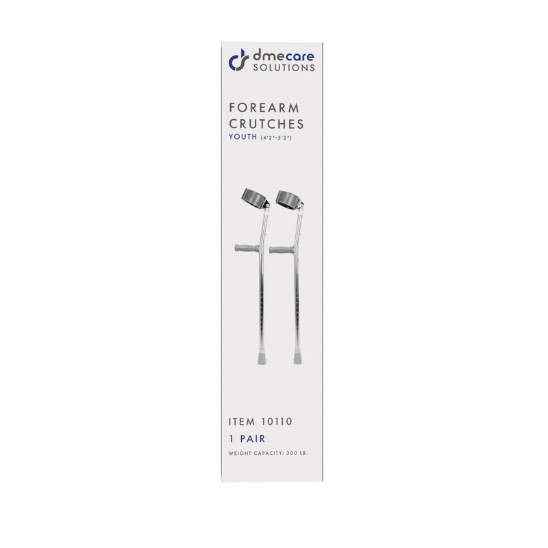 Dynarex-10110-6 Forearm Crutches - Youth 4'2" - 5'2" (6 Pairs/cs)