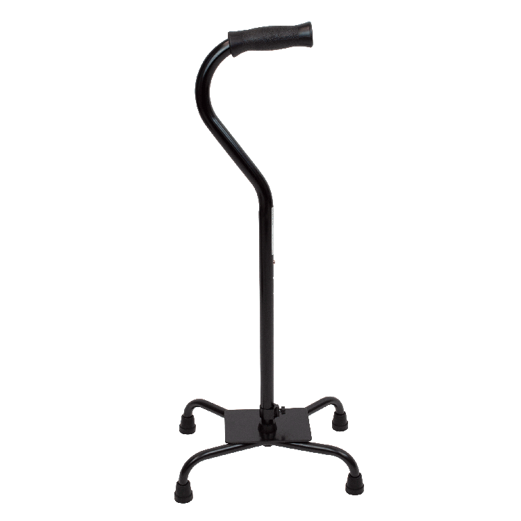 Dynarex 10138 Quad Cane - Large Base - Heavy Duty, Black, Bariatric, 1/Box