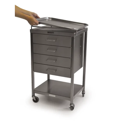 Marketlab-101762 Stainless Steel Storage Cart with Drawers, 1/ea