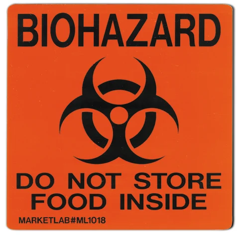 Marketlab-1018 Biohazard Cling, 1/ea