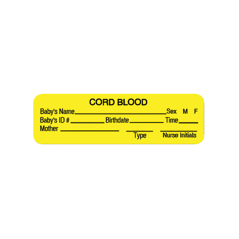 Marketlab-102186 Blood Bank Cord Blood Label, 320/pk