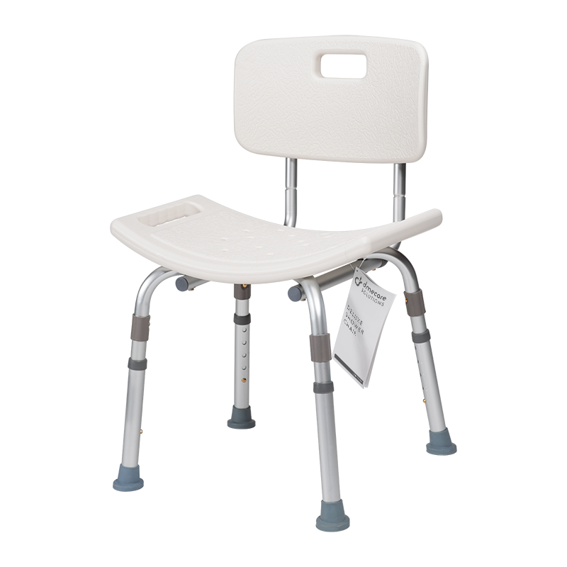 Dynarex Shower Chairs with Backs, White