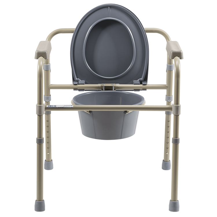 Dynarex-10372-Folding Bedside Commode, Steel, 1/Box