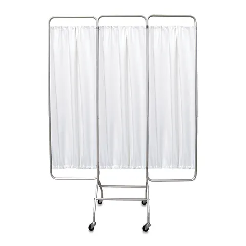 Marketlab-105580-WH Mobile 3 Section Frame on Casters w/ White Vinyl Panels, 1/ea