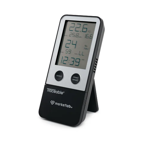 Marketlab-108296 Traceable® Thermohygrometer with Clock, 1/ea