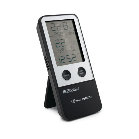 Marketlab-108296 Traceable® Thermohygrometer with Clock, 1/ea