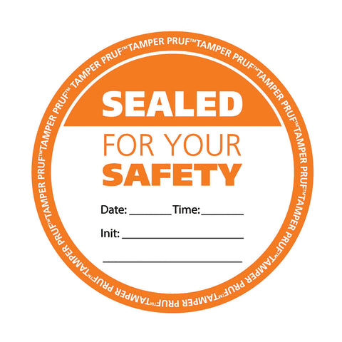 Marketlab-110004-WH Tamper Evident Sealed for Your Safety Labels, 500/pk