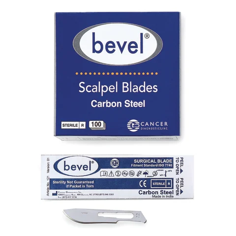 Marketlab-110511 bevel® Carbon Steel Scalpel Blade, 100/pk