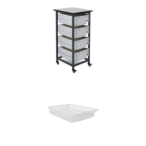 Luxor-MBS-SR-8S Single Row Mobile Bin Storage Unit (Small Bins)