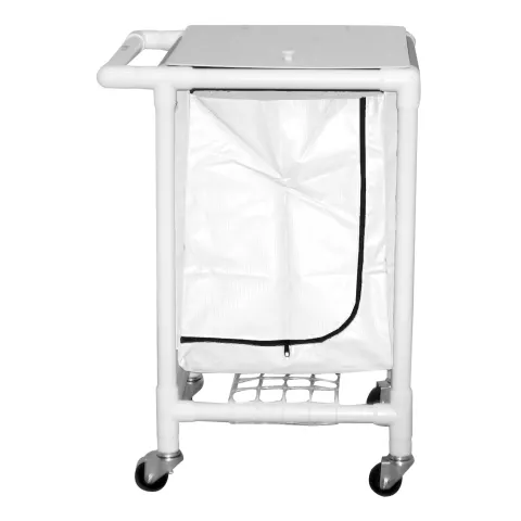 Newmatic Medical/Marketlab-11219-WH Larger Capacity Single PVC Hamper Carts, 1/ea