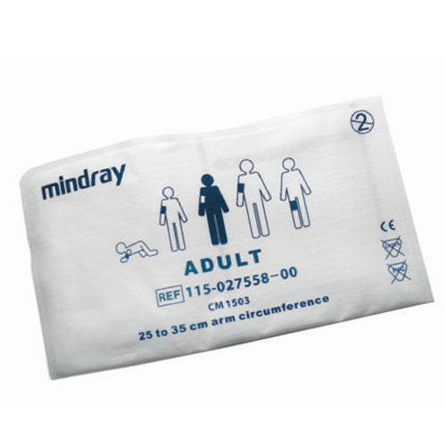 MINDRAY-115-027565-00 Brazalete desechable para adultos, 25 a 35 cm (extremidad) (10/caja)