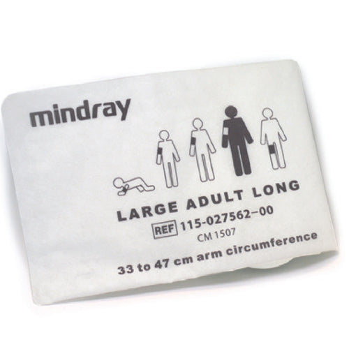 MINDRAY-115-027569-00 Brazalete desechable largo para adultos, de 33 a 47 cm (extremidad) (10/caja)