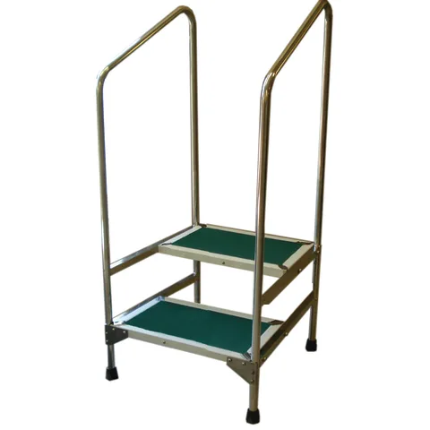 Newmatic Medical/Marketlab-11553 Narrow Double Step Stool, With 41"H Handle, 1/ea