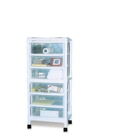 Newmatic Medical/Marketlab-12020 PVC Universal 6-Drawer Storage Cart, 1/ea