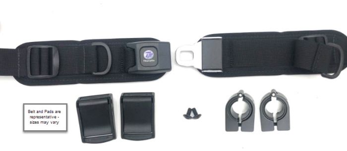 Therafin-60165 Belt, 1" Rear Pull, 6.25W X 1.75H Pads W/Cams & Frame Clamps