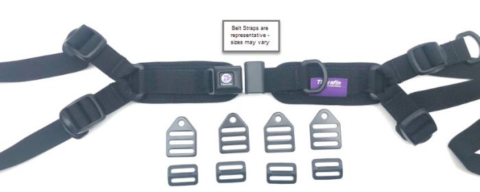 Therafin Belt, Therafit, 4-Point W/Adj Straps, PB Buckle Pads