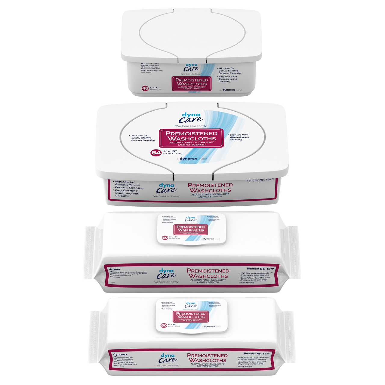 Dynarex Personal Cleansing Washcloth (Wet Wipes)