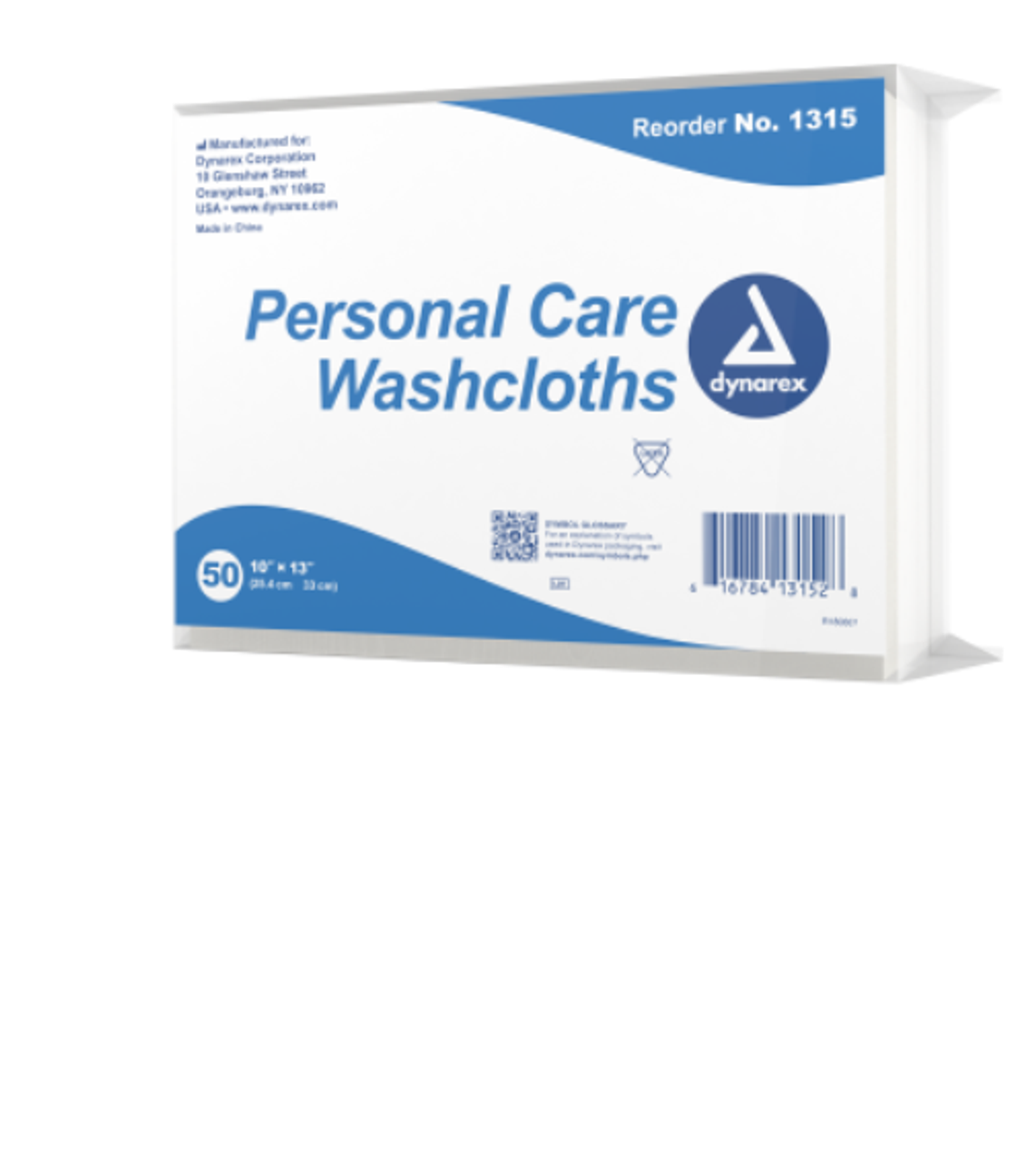 Dynarex Personal Cleansing Washcloths (Dry Wipes)