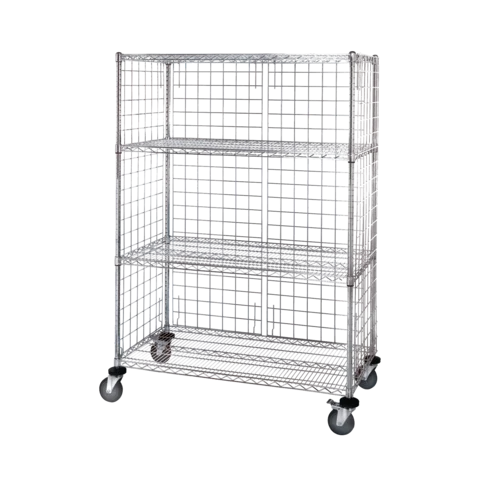 Marketlab Mobile Wire Shelving with Panels