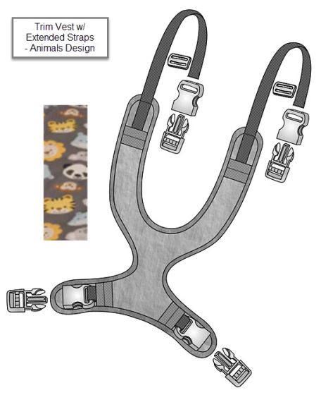 Therafin Therasleeves for Extended Strap Vest, Animals, Trim