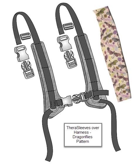 Therafin Therasleeves for Shoulder Harness, Dragonflies