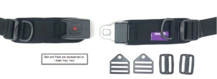 Therafin Belt, 1.5" Rear Pull, PB Security Buckle, 9.25Lx2.5H Pads