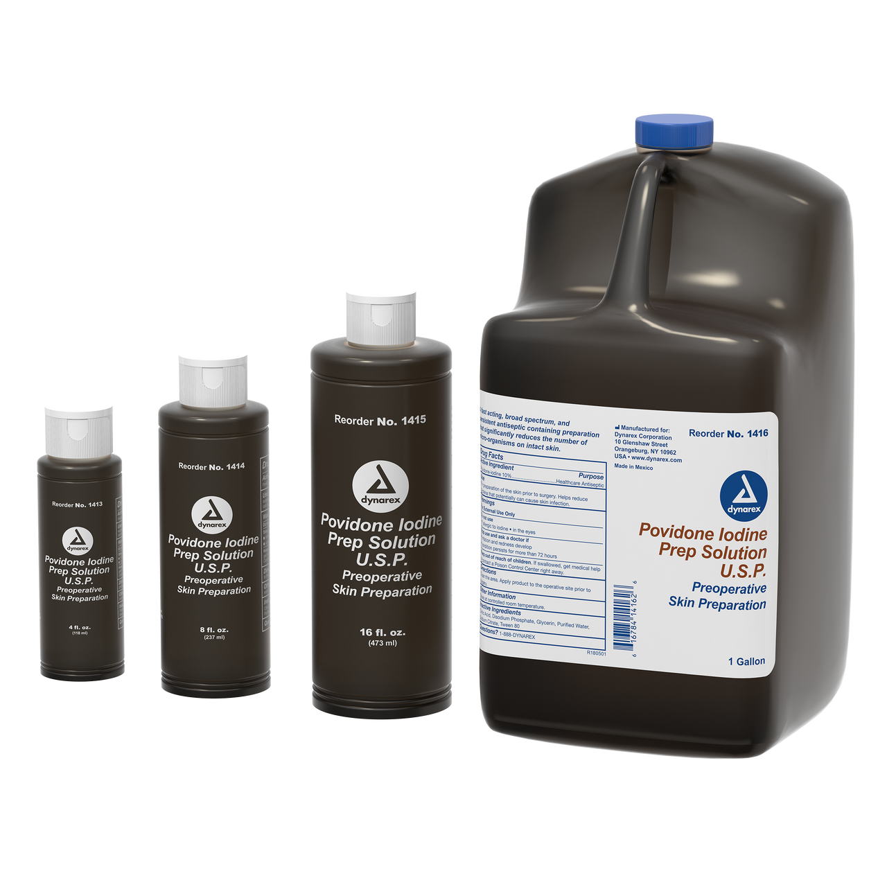 Shop Dynarex Povidone Iodine Prep Solution – Premium 10% Iodine Formula for Medical Use