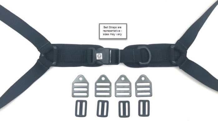 Therafin Belt, 1" Therafit, 4-Point, Sr Buckle,Pads