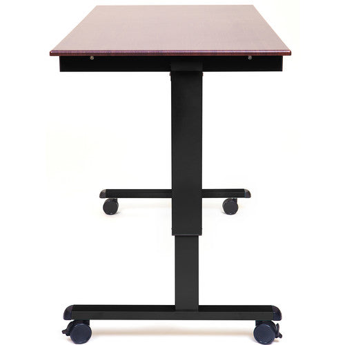 Luxor-STANDE-60-BK/DW 60" Electric Standing Desk (Dark Walnut, Black Frame)