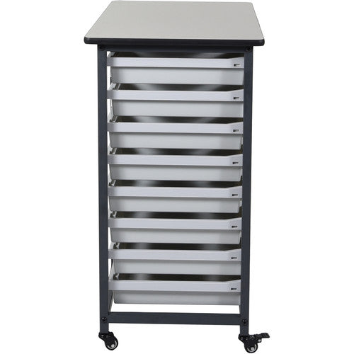 Luxor-MBS-DR-16S Double Row Mobile Bin Storage Unit (Small Bins)