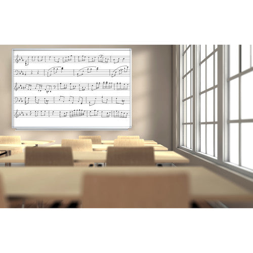 Luxor-WB7248M 72 x 48" Wall-Mount Music Whiteboard
