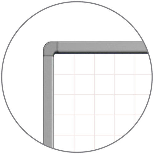 Luxor-WB4836LB 48 x 36" Wall-Mounted Magnetic Ghost Grid Whiteboard