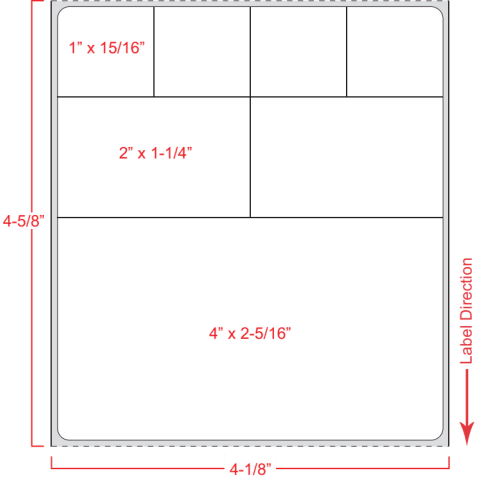 Marketlab-15497 Laboratory System Labels Cerner® 4.5"W x 4"H • 1" Core, White, 500/roll