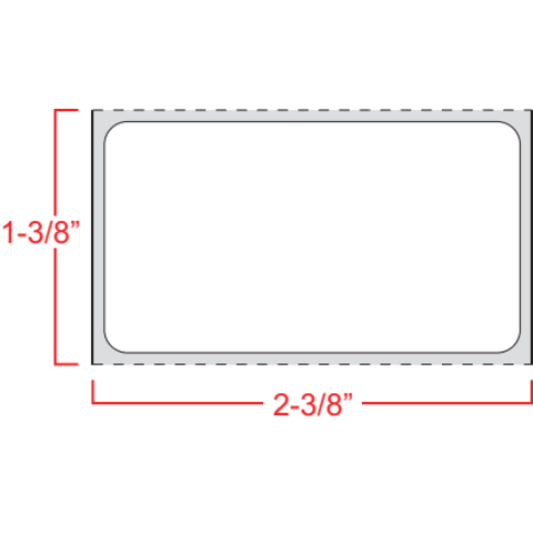 Marketlab-15503 Laboratory System Labels Direct Thermal 2.25"W x 1.25"H • 1" Core, White, 1100/roll