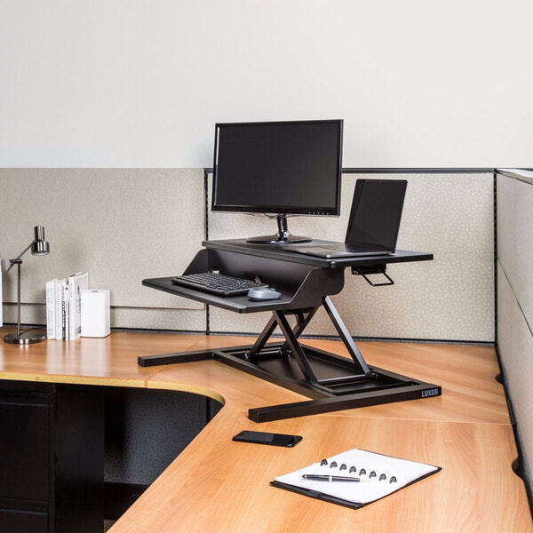 Luxor Two-Tier Pneumatic Standing Desk Converter