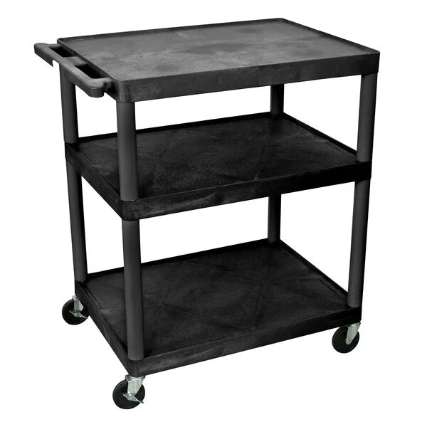 Luxor-LP40-B 3 Shelf A/V Cart - 32" x 24" x 40 1/4"