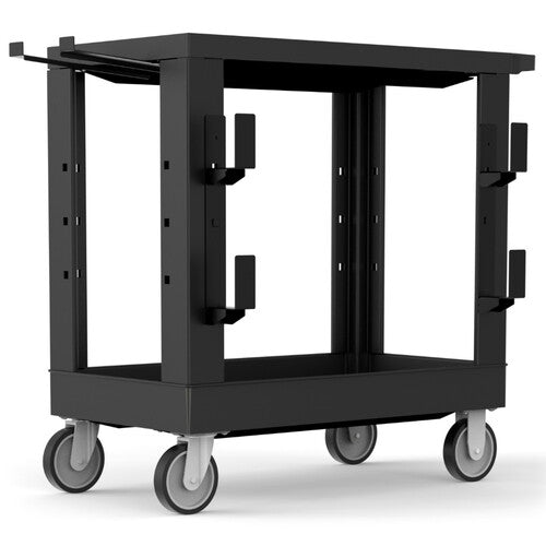 Luxor-EC21-NDUST-B Heavy-Duty Industrial Cart with One Flat Shelf and One Tub Shelf (32 x 18")