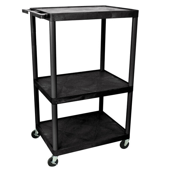 Luxor-LP54-B Heavy-Duty 3 Shelf A/V Cart - 32" x 24" x 54 1/4"