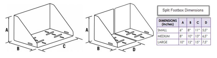 Therafin-30152-Footbox, acolchado, dividido, pequeño