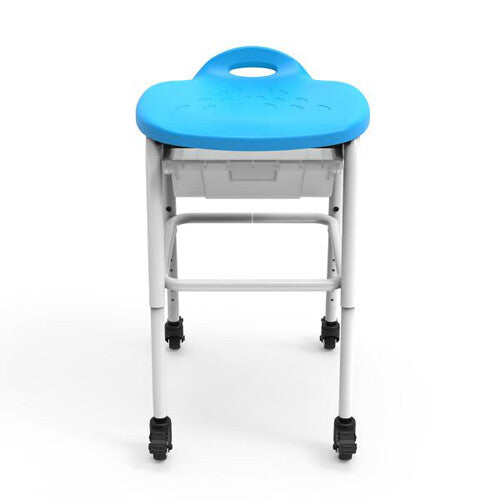 Luxor-MBS-STOOL-2 Height Adjustable Stool with Clear Bin