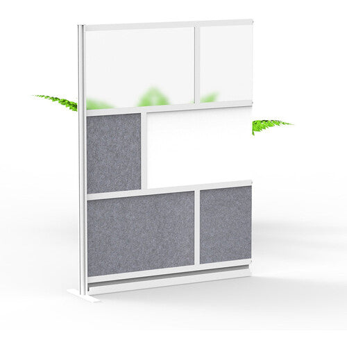 Luxor Modular Room Divider Add-On Wall with Whiteboard (53" x 70")