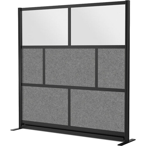 Luxor-MW-7070-FCGB Modular Room Divider Starter Wall (70" x 70", Silver)