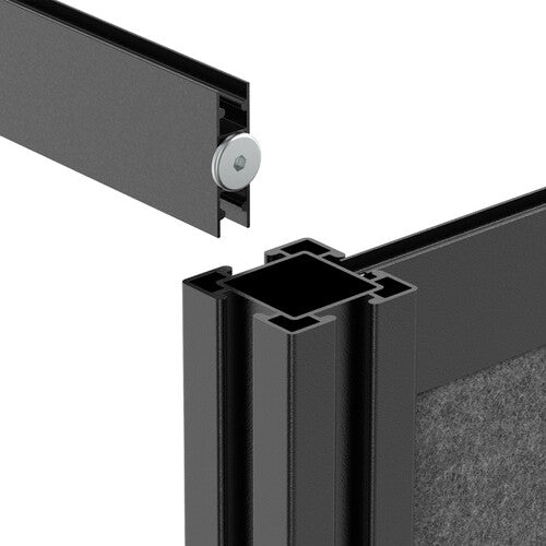 Luxor-MW-5370-XCGB Modular Room Divider Add-On Wall (53 x 70", Black)