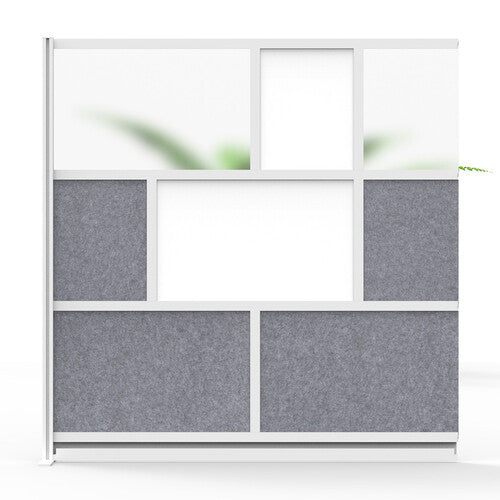 Luxor Modular Room Divider Add-On Wall with Whiteboard (70 x70")