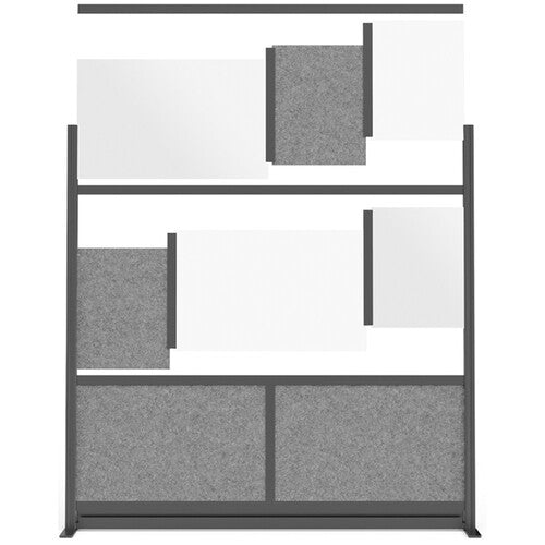Luxor Workflow Modular Wall Bundle with 2 Walls + Hinge + Casters